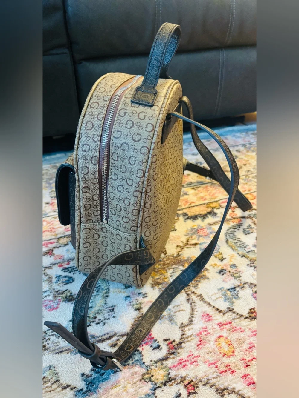 GUESS Los Angeles Monogram Mini Backpack
